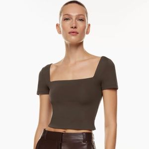 Aritzia Babaton Contour Square Neck Shortsleeve T-Shirt